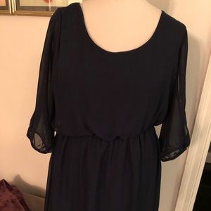 Cute and flattering.sheer blue number
